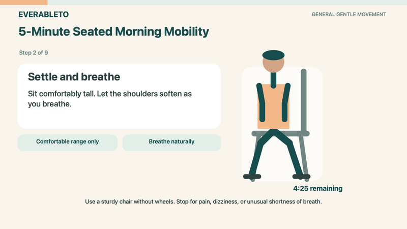 Seated Morning Mobility (5 minutes) routine preview